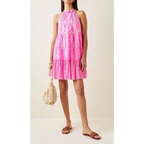 NWT Juliet Dunn tiered tie back dress, Sz 0, Us 2-6 $355 - Picture 1 of 8